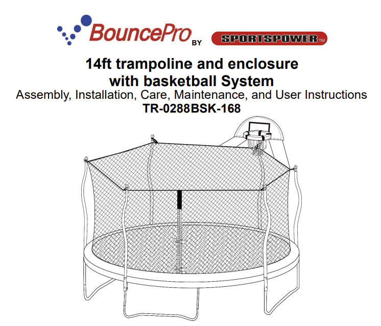 Bounce pro trampoline manual online
