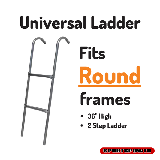 36”, 2-Step Trampoline Ladder for Round Trampolines