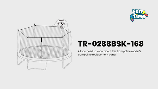 BouncePro 14ft Trampoline with Enclosure and Basketball System (Model TR-0288BSK-168)