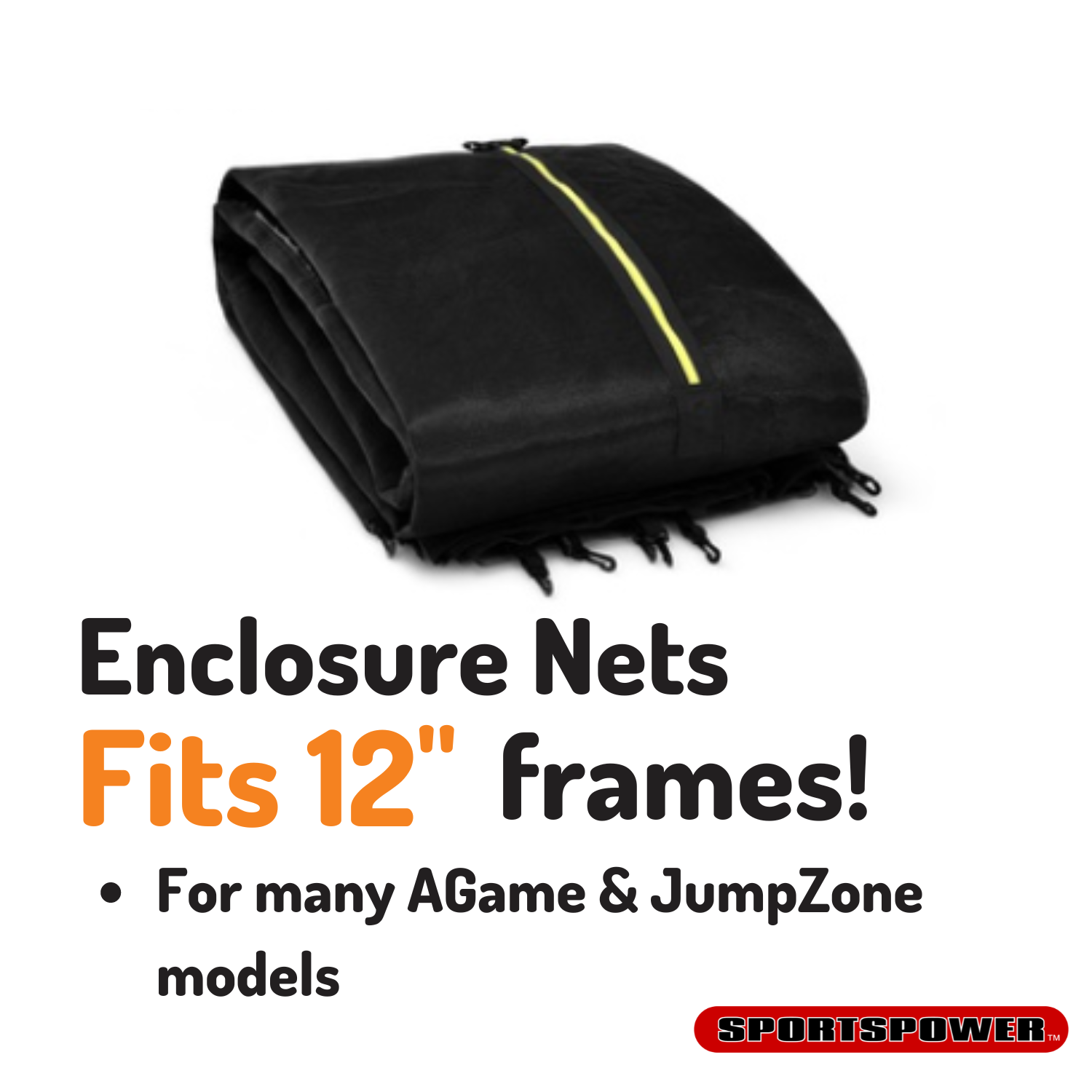 Round Enclosure Netting for 12’, 6 Pole | AGame & JumpZone – Funtime ...