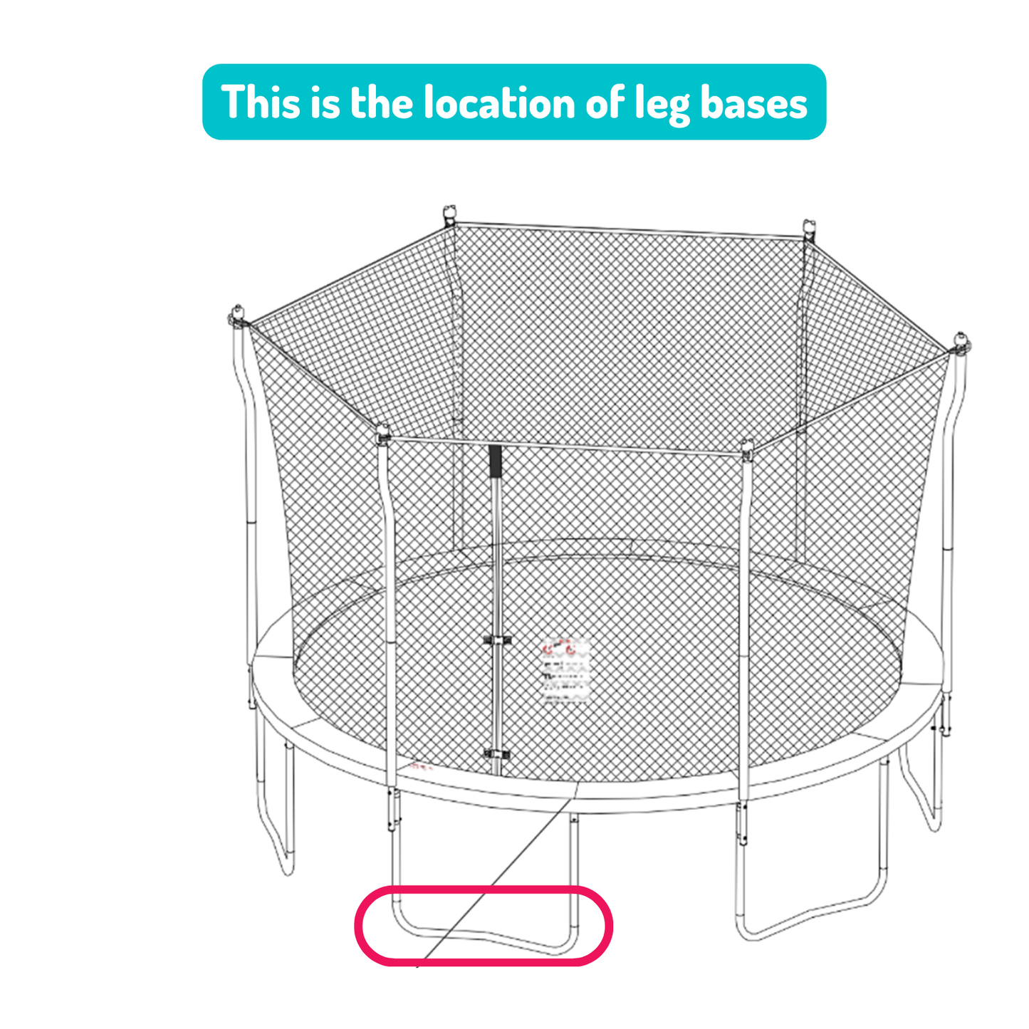 Trampoline Leg Base for the 14' Sportspower Models