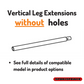 Vertical Leg Extensions without Holes for 12’, 13’ and 14’
